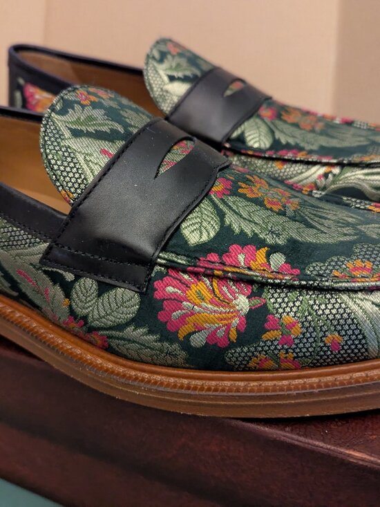 TAFT Floral Men\'s Loafers Size 42.5 or 9 main image 4